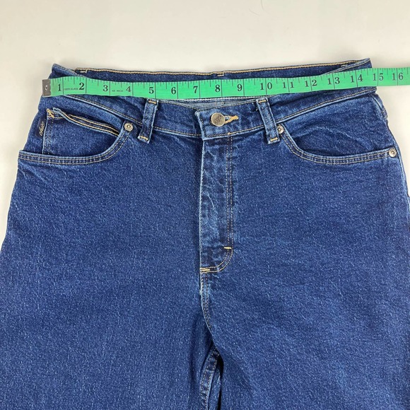 CHIC Women's Blue High Rise Medium Wash Denim Mom Straight Leg Jeans - Picture 10 of 14